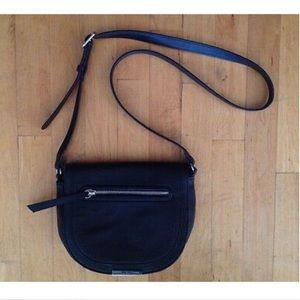 NINE WEST Black Faux Leather CROSSBODY Handbag